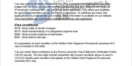恭喜Mr. xu 491签证顺利下签